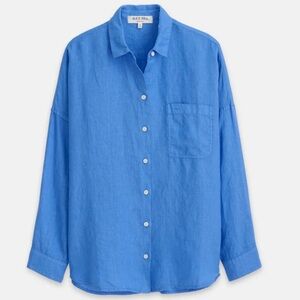 Alex Mill Jon Linen Shirt in French Blue
